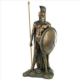Bronze Armadura Romana Guerreiro Espartano Estátua, Medieval Resina, Artesanato Europeu Ornamentos, Vintage Lembranças Casa Estatueta - Image 3