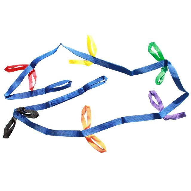 Corda de Segurança Colorida com 12 Alças para Crianças - Ideal para Atividades ao Ar Livre em Pré-Escolas e Jardins de Infância