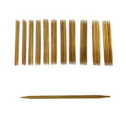 Agulhas de tricô de bambu, ganchos de crochê, agulha de suéter carbonizada de ponta dupla, 11 tamanhos, 13 cm, 55 unidades/conjunto - Image 3