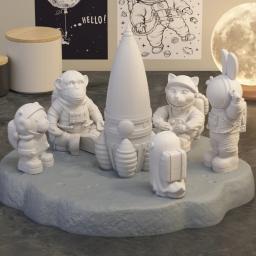 Molde silicone para artesanato, decorações astronauta, obras arte exclusivas, lua, molde silicone para - Image 2