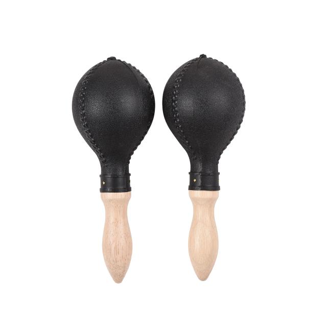Maracas de Plástico e Madeira para Percussão - Par de 25cm para Concertos e Festas