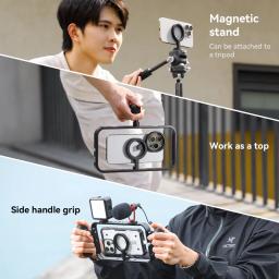 Ulanzi-Magsafe com alça dupla, caixa de alumínio, Filmaker Hold Cage para iPhone 16, 15, 14 Pro Max, estabilizador para gravação de vídeo, MG-001 - Image 6