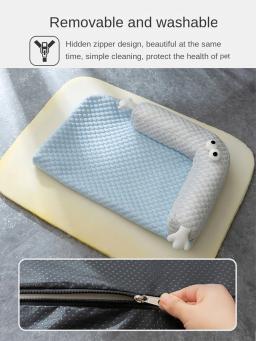 Esteira de resfriamento e almofada para dormir, Respirável e absorvente, Adequado para cães e gatos de pequeno e médio porte, Dormir e descansar, Verão - Image 6