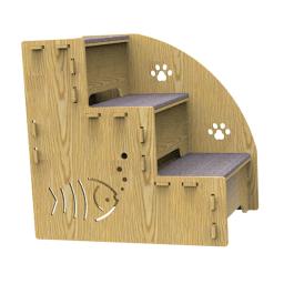 Rampa antiderrapante de madeira para animais de estimação, escadas destacáveis, escada de cama, sofá, gatinho, carro, cães e gatos internos, degraus - Image 4