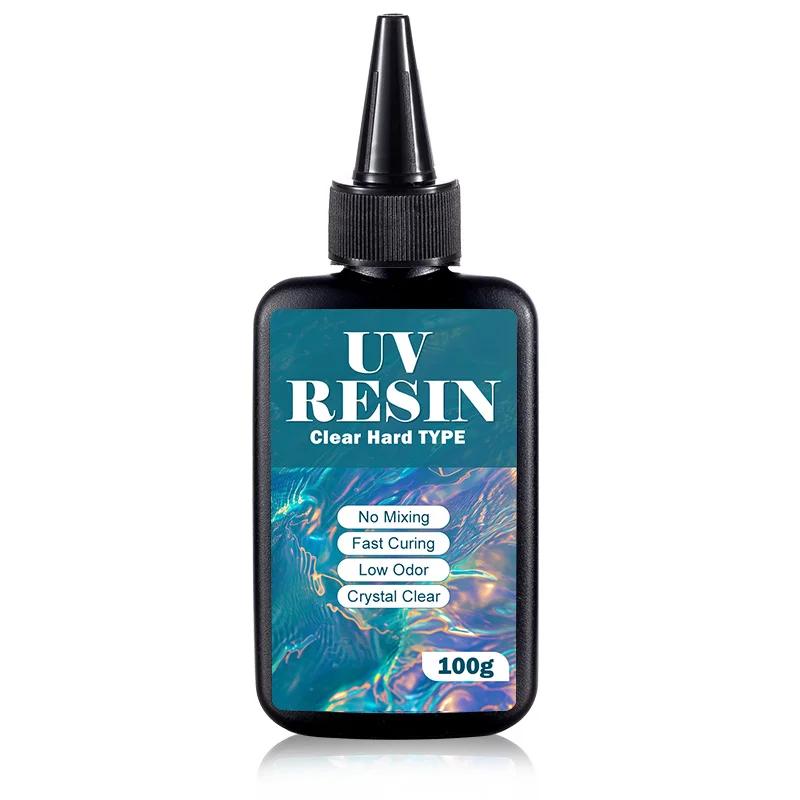 Kit de resina uv com luz atualizada, tipo duro, cristal transparente, cura ultravioleta, resina uv para artesanato, faça você mesmo, fabricação de jóias, moldes de fundição - Image 1