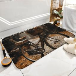 Tapete de chão de bicicleta, tapete absorvente antiderrapante para banheiro, resistente à sujeira, entrada de cozinha, durável, lavável, para decoração de casa - Image 5