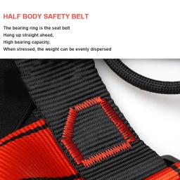 Equipamento profissional de escalada arnês, Cinto seguro meio corpo conveniente, Equipamento de proteção firme simples para proteção do esporte ao ar livre - Image 6