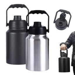 Garrafa térmica portátil dupla de aço inoxidável, escalada ao ar livre, camping, esporte, garrafa de vácuo, caneca térmica, grande capacidade, 2 l, 3 l - Image 1
