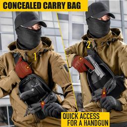 Bolsa de coldre para arma tática, bolsa de ombro, coldre para pistola de caça, estojo para pistola, airsoft ajustável - Image 1