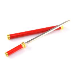 Armas Antigas Cosplay Espada, Modelo Simples, Oito Lados, Katana Metálica, Faca Medieval, Toy Figure, Ornamento Colecionável, 26cm - Image 6
