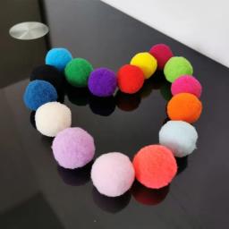 Brinquedo elástico bola de pele para gato, Cat interativo suprimentos, cor mista, poliéster, 10 pcs/set, 20 pcs/set, 30 pcs/set - Image 4