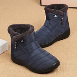 Botas curtas grossas de veludo para homens e mulheres, sapatos de algodão quente, botas de neve casuais versáteis, novo, 2024 - Image 1