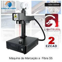 Máquina de Marcação a Laser de Fibra S5 20W 30W 50W, Gravador Portátil para Metal, Joias e Couro, Alta Precisão, Grau Comercial - Image 1