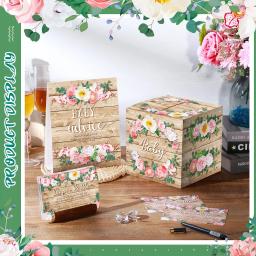 Caixa de cartão para animais do safari, 52pcs, baby shower e gênero revelar festa, porta-fraldas, bilhete, para o chá de bebê - Image 6