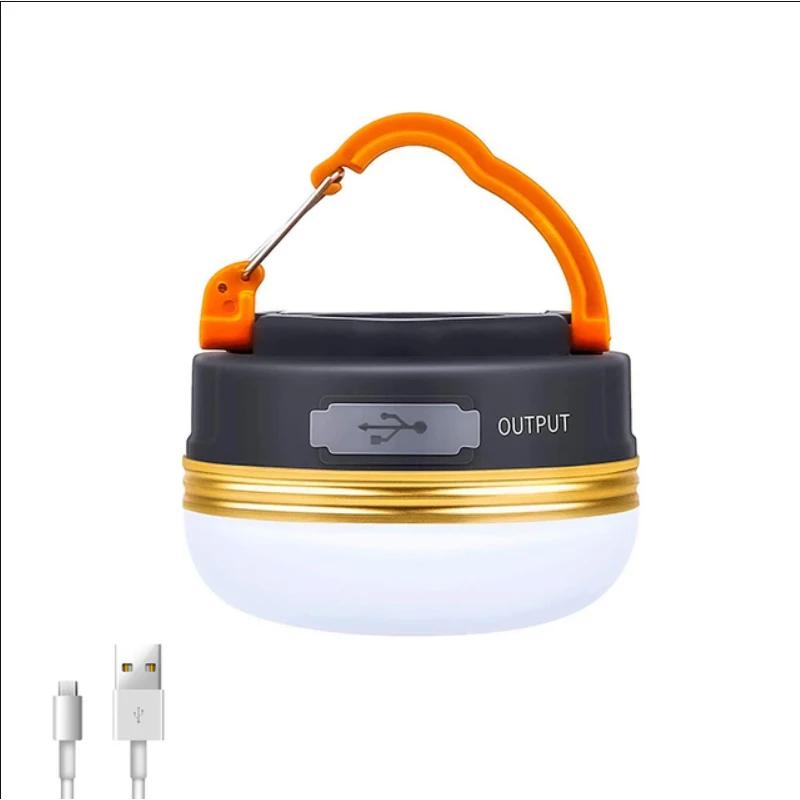 Lanterna de acampamento de alta potência Lâmpada de tendas USB recarregável Luzes de acampamento portáteis Lâmpada de suspensão noturna de caminhada ao ar livre 1800mAh - Image 1