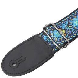 Correia de guitarra multi estilo para guitarra acústica, Correias de impressão coloridas ajustáveis, baixo elétrico - Image 3