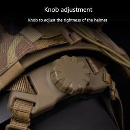 Rápido capacete totalmente protegido versão removível óculos máscara, Circunferência da cabeça ajustável, Equipamento de proteção Prop - Image 3