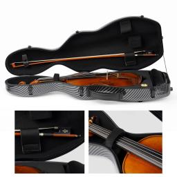 CHRISTINA Estojo para violino em fibra de carbono, tamanho 4/4, formato de cabaça, multicolorido, disponível com alças duplas, à prova d'água, leve - Image 2