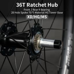 Mais 29 Polegada mtb rodado de carbono 28h 30/36mm boost 36t catraca hg/xd/ms hub pneu sem câmara enduro/downhill/xc/trail rodas - Image 4