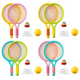 Raquetes leves de badminton para crianças, raquetes de tênis com bolas para jogos familiares, brinquedo infantil - Image 1