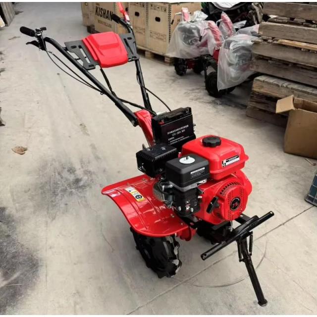 Mini Trator Agrícola Gasolina 7HP para Jardim Doméstico