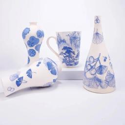 Criativos Decalques Cerâmicos para Arte Cerâmica, Porcelana Azul e Branca, Papel De Transferência De Argila, Artesanato, Ferramentas De Colorir, Novos, 1Pc - Image 4