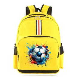 Mochila de impressão de futebol aquarela para estudante primário, viagens ao ar livre, mochila escolar para crianças, ventilador, multifuncional - Image 6