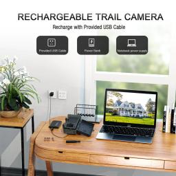 SunGusOutdoors 4K 46MP Solar Powered Wildlife Game Trail Camera Traps com WiFi App, IP66 à prova d'água para caça, segurança doméstica - Image 6