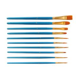 Conjunto de pincéis de aquarela para pintura, conjunto de pincéis de vários formatos, ponta afiada de nylon para pintura, kit de pintura com 10 peças - Image 5