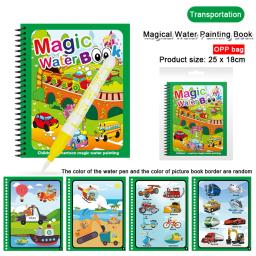 Livro de água mágica reutilizável para crianças, brinquedos educativos infantis, desenho mágico, livros para colorir com caneta para crianças, brinquedo montessori - Image 5