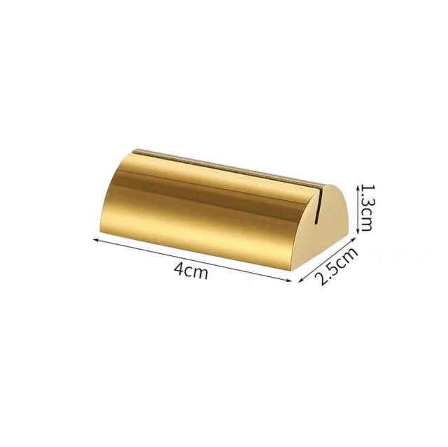 Suporte de Aço Inoxidável para Cartões de Mesa e Fotos - Sinalização Elegante para Eventos e Casamentos