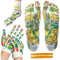 Acupressure Reflexology Meias com Ferramenta de Massagem, Reutilizável Pé Pain Relief, Aliviar os pés cansados, Spa Meias - Image 1