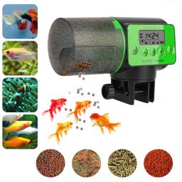 Alimentador automático de peixes com display LCD, temporizador digital, 2 em 1, manual e inteligente, aquário tanque, 200ml - Image 1