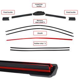 Lâmina de limpador universal automotiva J/U gancho duplo tira de borracha lâmina de limpador desossado 14 "16" 18 "19" 20 "21" 22 "24" 26“ - Image 6