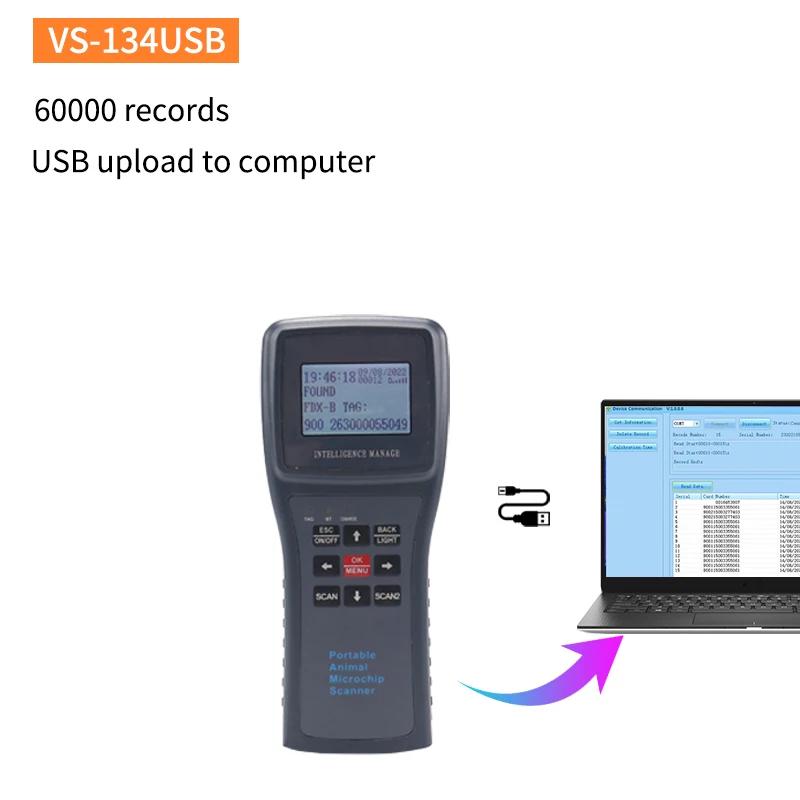 Grande Exibição OLED Microchip Scanner para Animais, Pet Chip Reader, Enhanced Software PC, cão, gato, 134.2Khz - Image 1