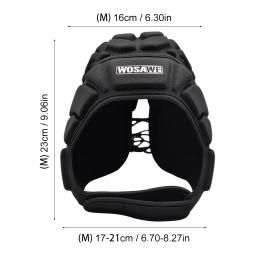 WOSAWE Futebol Futebol Goleiro Rugby Cap Cabeça Guarda Goleiro Chapéu Capacete Macio Ajustável Protetor De Cabeça Ciclismo Skate - Image 6