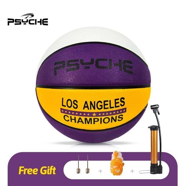 Bola de Basquete Original Psyche - Tamanhos 3, 5 e 7 para Crianças, Jovens e Adultos com Pino Livre e Bomba Inclusa
