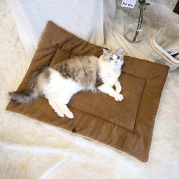 Tapete dobrável multifuncional para gatos e cães pequenos, cama quente de gato engrossa, Indoor Kitten Sleeping Mat, Pet Shop - Image 4