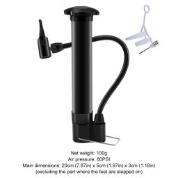 Bomba de ar manual para MTB bicicleta, válvula Schrader, leve bicicleta piso bomba, pneus, bolas, balões, 80PSI - Image 6