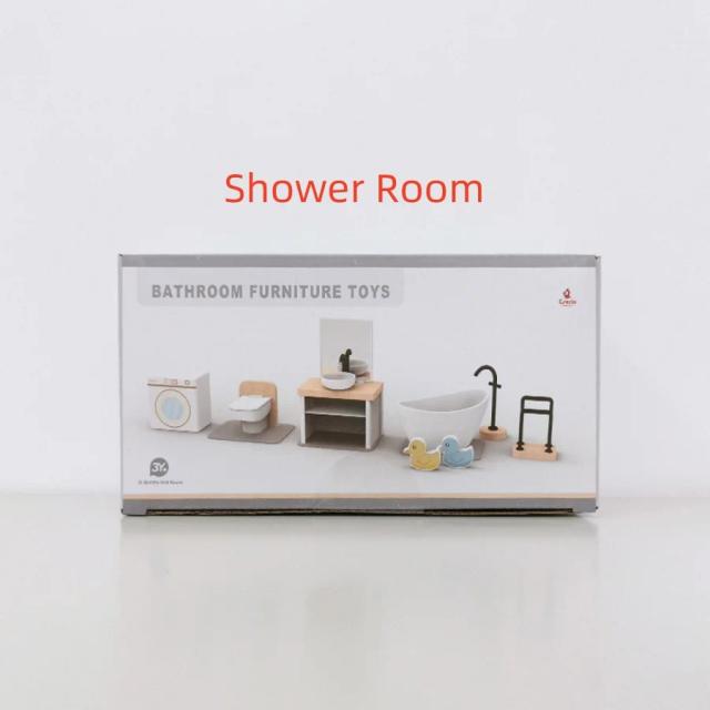 Brinquedo Madeira Mini Móveis Simulação Quarto Cozinha Infantil