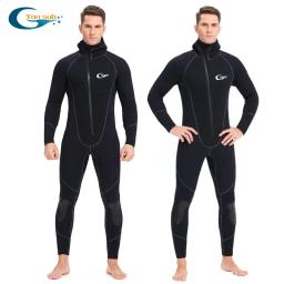 Yonsub-roupa de mergulho com zíper frontal, masculina, de neoprene, mangas longas ou curtas, 5mm, subaquática, para caça, surf - Image 2