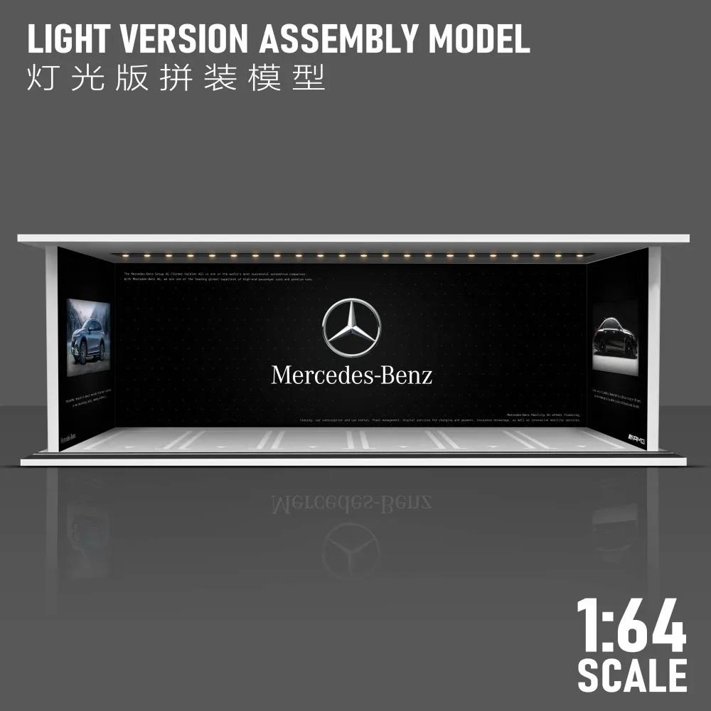 Hot Wheels 1/64 estacionamento de garagem com versão leve, modelo de carro de liga, armazenamento de cena, caixa de exibição, modelo de carro, coleção de brinquedos - Image 1