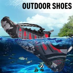 Sapatos de caminhada táticos de malha respirável para homens e mulheres, ao ar livre, antiderrapantes, duráveis, trekking, escalada, upstream, wading water sneakers - Image 4
