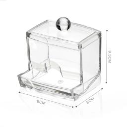 Cotonete Bola Caixa De Armazenamento Com Tampa, Grande Capacidade, Banheiro, Acrílico, Recipiente Transparente, Frasco, Dispenser - Image 6