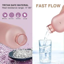 Garrafa de Água com Time Marker, Motivacional, Reutilizável, Fitness, Esportes, Ao Ar Livre, Viagem, Sem Vazamento, BPA, Fosco, Plástico, 1L, 32 oz - Image 3