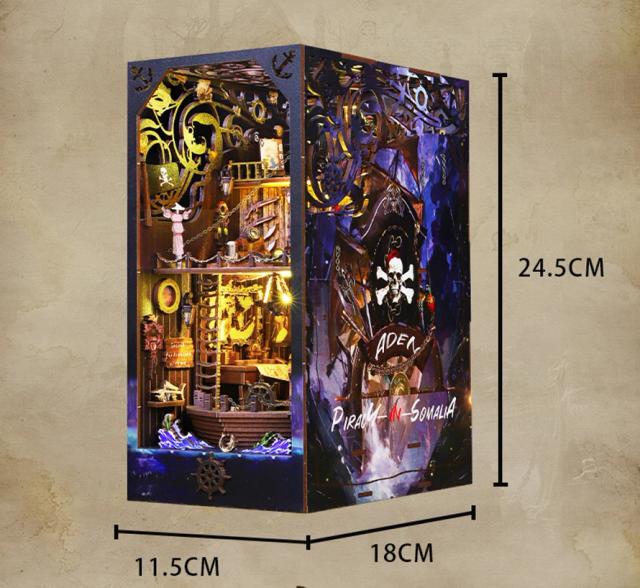 Kits de Construção Miniatura de Livro Nook com Móveis de Madeira para Casa de Bonecas - Presentes de Aniversário Criativos