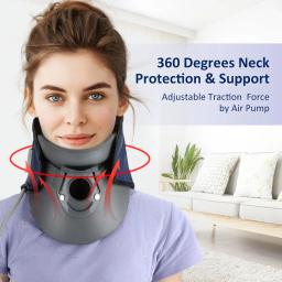 Pescoço Tração Dispositivo Inflável para Vértebra Cervical, Maca Suporte, Corretor de Postura, Colar Cervical, Stretch Care - Image 2