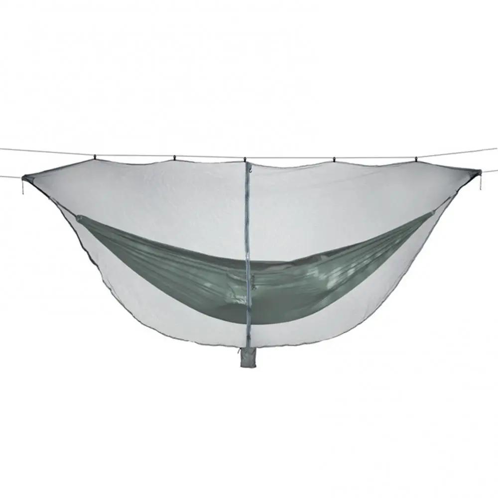2 pessoa acampamento jardim hammock com mosquiteiro móveis ao ar livre cama resistência parachute tecido sono balanço portátil pendurado - Image 1