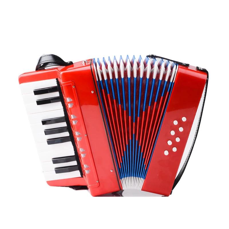 Acordeão infantil com 17 teclas botões, 8 baixo acordeão música, instrumento musical, gaveta, Gaita, lua, piano melódico, cintos de teclado - Image 1