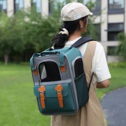 Grande capacidade transportadores pet, respirável malha cão mochila, dobrável gato transportando saco, suprimentos de viagem ao ar livre, 0- 10 kg - Image 3
